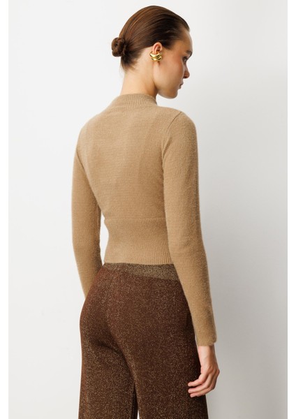 Yarım Balıkçı Kısa Triko Kazak-VİZON