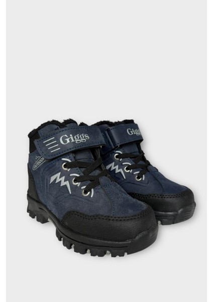 Cırtlı Fermuarlı Içi Yünlü Soğuk Geçirmez Outdoor Günlük Çocuk Bot Lacivert modelleri