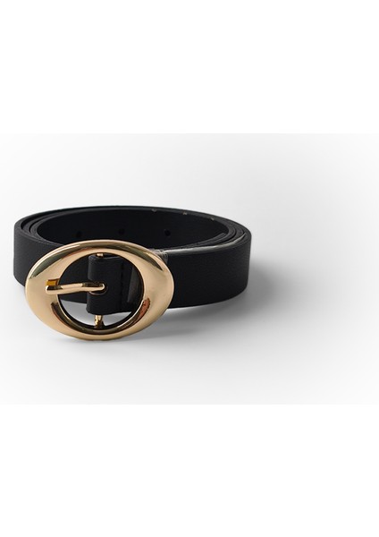 Daire Tokalı Kemer Siyah