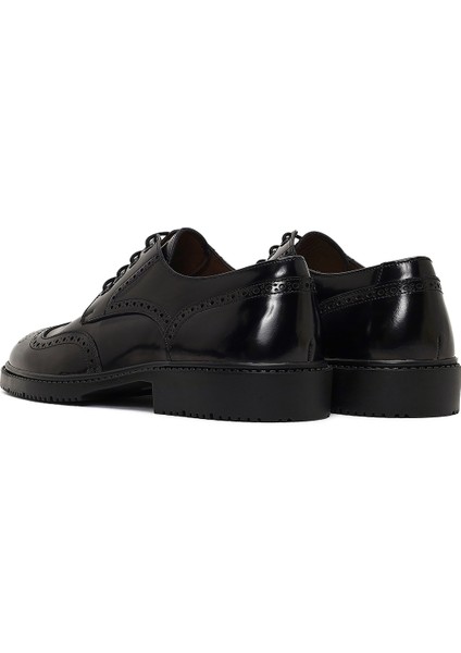 Erkek Siyah Bağcıklı Deri Casual Ayakkabı 25WFD603522 indirimleri