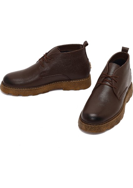 Erkek Kahverengi Bağcıklı Deri Casual Bot 25WFD7516FT modelleri