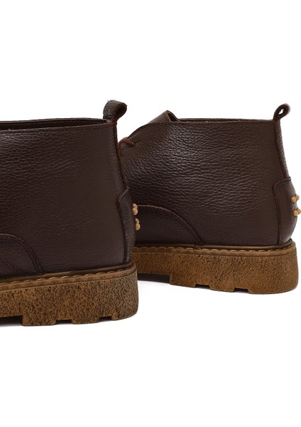 Erkek Kahverengi Bağcıklı Deri Casual Bot 25WFD7516FT
