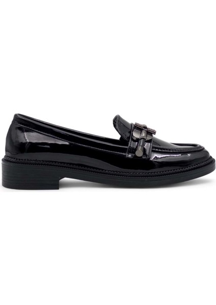 0701 Toka Detaylı Rugan Kadın Loafer