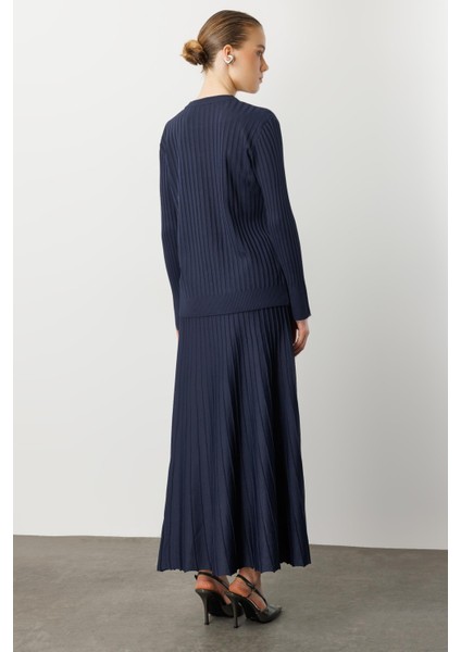 Ribana Detaylı Triko Takım-Lacı