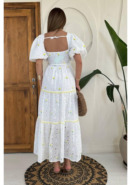 Fırfırlı Kollu Boho A Kesim Elbise modelleri