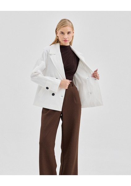 Kadın Kruvaze Kapamalı Reglan Kollu Oversize Ceket fırsatları