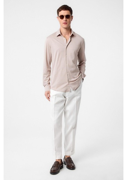 Bej Slim Fit Erkek Gömlek fiyatları