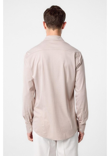 Bej Slim Fit Erkek Gömlek indirimleri