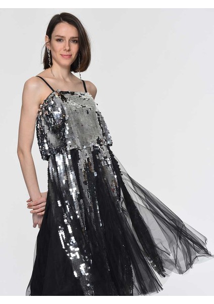 Asklı Payetli Tüllü Gece Elbisesi Gümüş Y1911337_078 modelleri