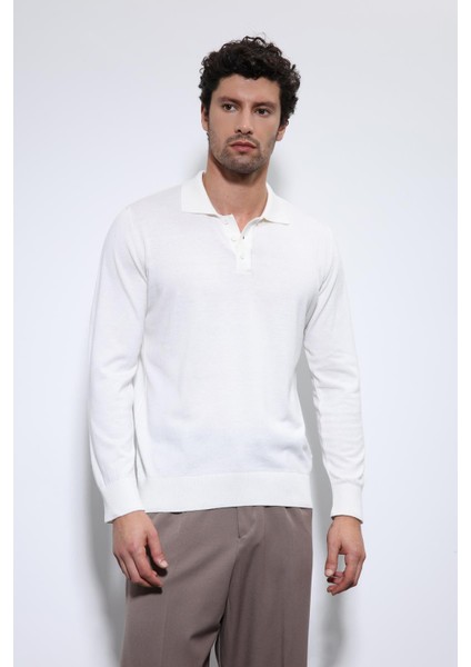 Ekru Yumuşak Dokulu Basic Erkek Kazak fiyatları