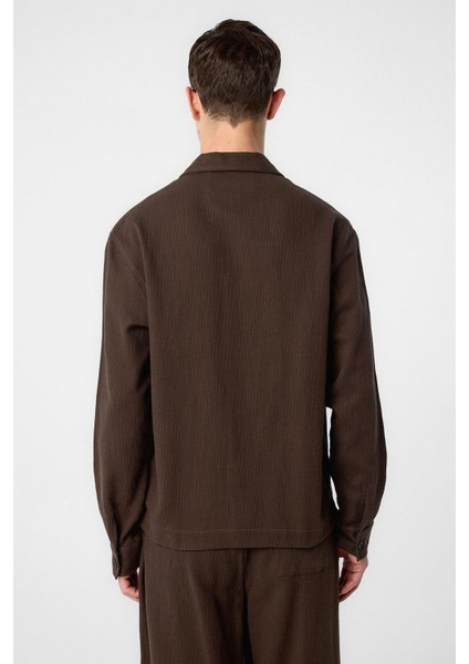 Kahve Dokulu Erkek Gömlek fırsatları