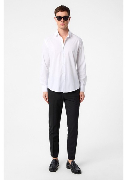 Beyaz Slim Fit Erkek Gömlek fırsatları