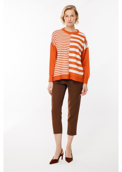 Çizgi Desenli Kazak-Şeftali fiyatları