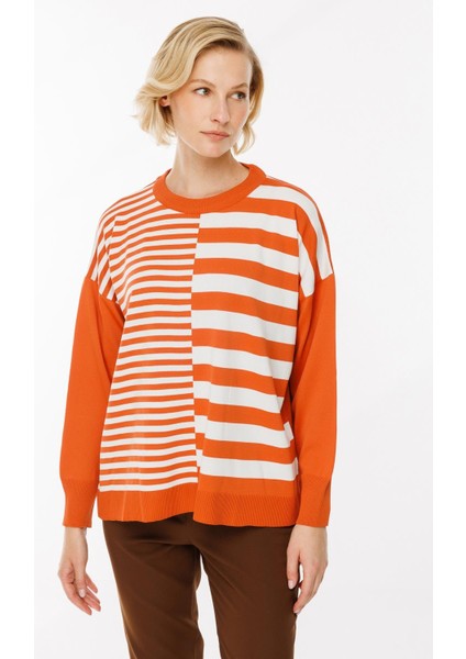 Çizgi Desenli Kazak-Şeftali modelleri