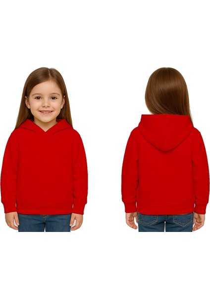 Unisex Düz Baskısız Çocuk Sweatshirt Kapüşonlu 3 Iplik Şardonlu Kumaş modelleri