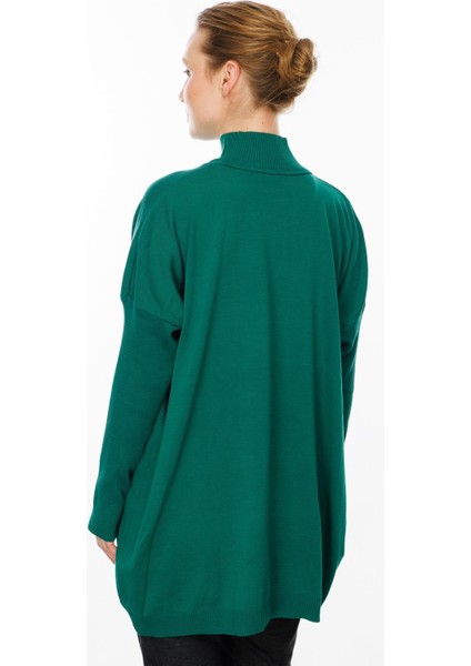 Yarım Balıkçı Triko Tunik-YEŞİL