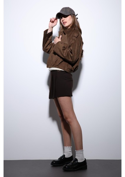 Taba Süet Görünümlü Bomber Kadın Mont fırsatları