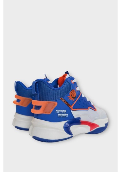 Çocuk Boğazlı Basketbol Tarzı Spor Ayakkabı Mavi fırsatları