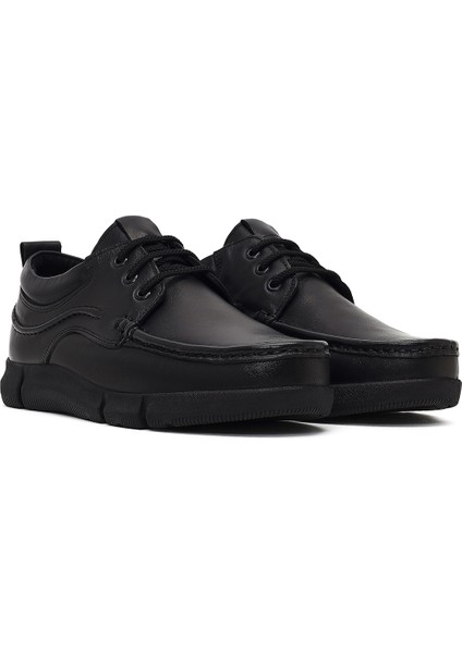 Erkek Siyah Bağcıklı Deri Casual Ayakkabı 25WFD710118 modelleri
