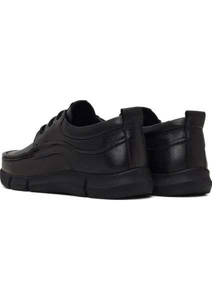 Erkek Siyah Bağcıklı Deri Casual Ayakkabı 25WFD710118 indirimleri