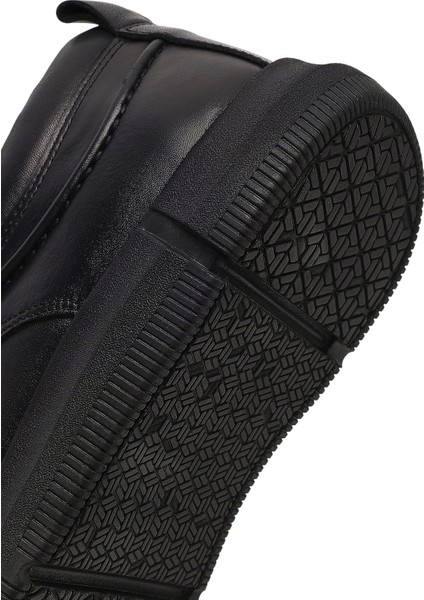 Erkek Siyah Bağcıklı Deri Casual Ayakkabı 25WFD710118