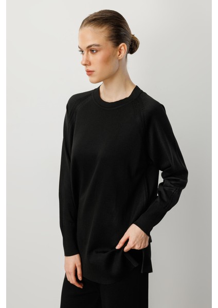 Reglan Kol Basic Triko Tunik-Siyah fırsatları