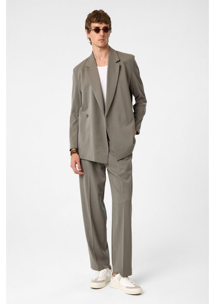 Açık Haki Kruvaze Kapama Gizli Cep Erkek Blazer Ceket fiyatları