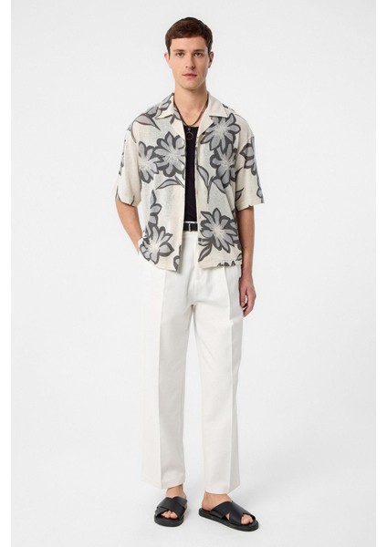 Gri Desenli Erkek Gömlek modelleri