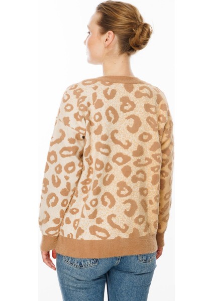 Leopar Desenli Kazak-BEJ