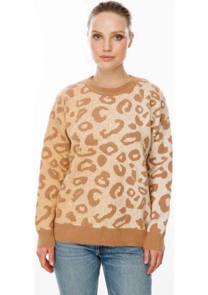 Leopar Desenli Kazak-BEJ