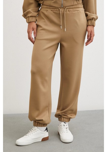 Lastikli Cepli Eşofman Altı Camel fiyatları