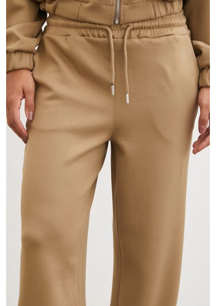 Lastikli Cepli Eşofman Altı Camel modelleri