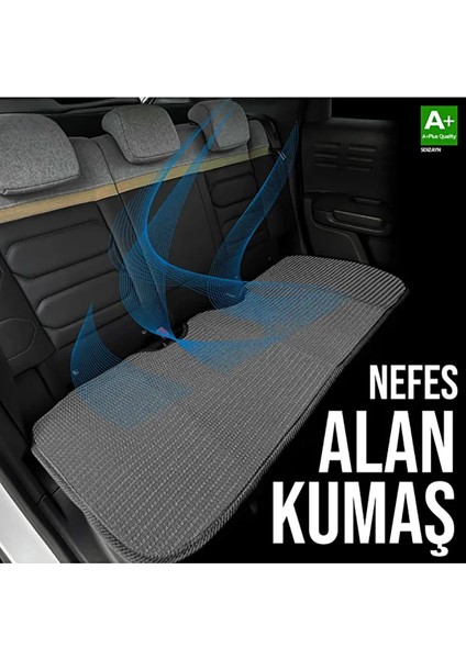 Volkswagen Tiguan Uyumlu Siyah Prestij Serisi Dokuma Kumaş Oto Koltuk Kılıfı Ön Tam Arka Alt