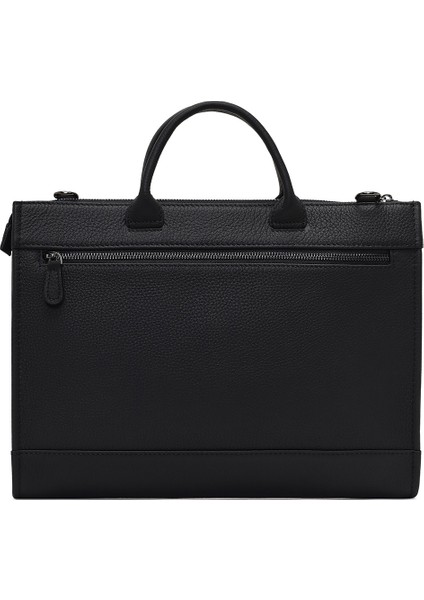 Erkek Siyah Uzun Askılı Deri Evrak Çantası 25WBD3531FT modelleri