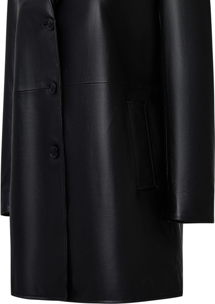 Emma Kadın Siyah Deri Kaban 25WGE56061M fırsatları