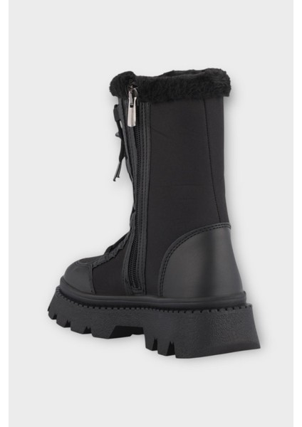 Içi Kürklü Dalgıç Kumaş Fermarlı Kız Çocuk Bot Siyah fırsatları