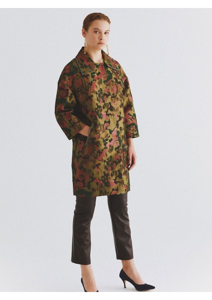 Taş İşlemeli Renk Desenli Kadın Ceket Standart Renk K2016309_089