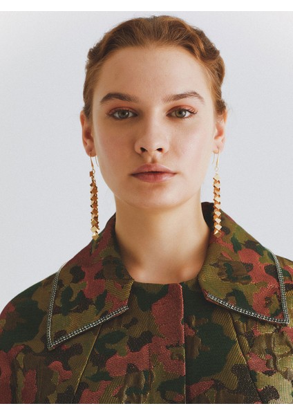 Taş İşlemeli Renk Desenli Kadın Ceket Standart Renk K2016309_089 modelleri