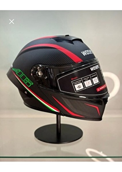 WS-202 Güneş Vizörlü Çene Açılır Motosiklet Kaskı Hafif ABS Malzeme Şık Tasarım