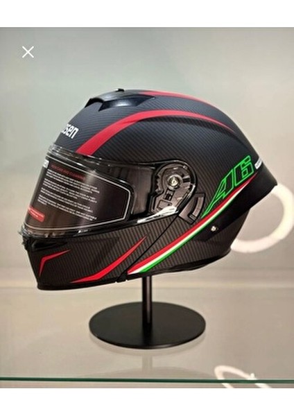 WS-202 Güneş Vizörlü Çene Açılır Motosiklet Kaskı Hafif ABS Malzeme Şık Tasarım