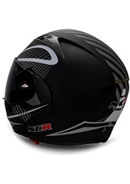 Çene Açılır Motosiklet Kaskı ABS Plastik Siyah Vizör ile Hafif Tasarım