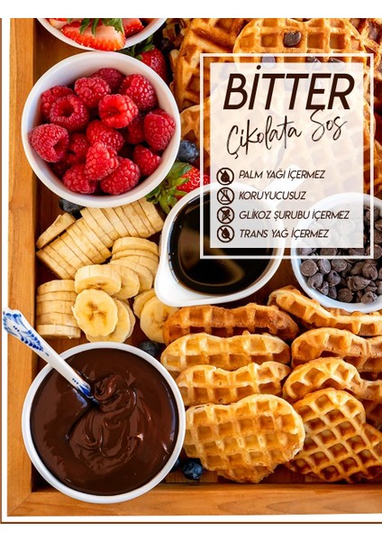 Bitter Çikolata Sos - Waffle & Krep & Pankek& Tatlı & Dondurma & Kruvasan Sos - 900 gr modelleri