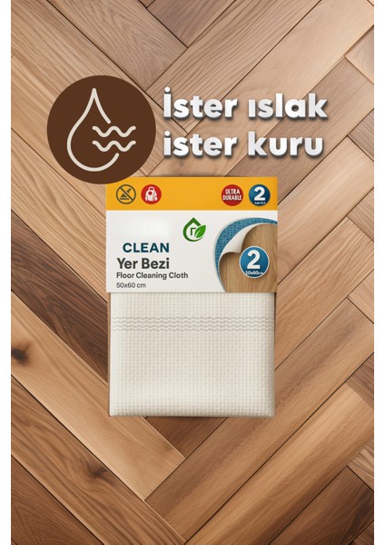 2 Adet Büyük Boy Mucize Yer Silme Bezi Temizlik Bezi Sıkması Rahat Yer Bezi 50X60 fiyatları