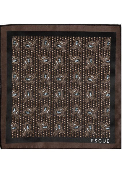 8 cm Kahverengi Mavi Şal Desen Hand Made Klasik Geniş Mendilli Kravat fırsatları