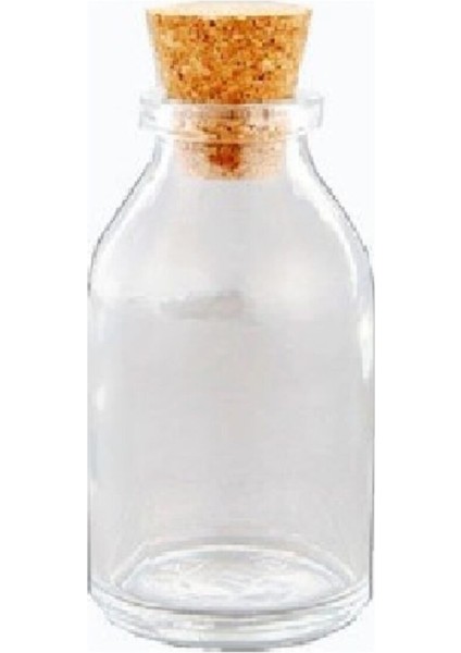 30CC Mantar Tıpalı Cam Şişe, 100 Adet