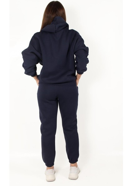 2610 Kapşonlu Paçası Lastikli Üç İplik Takım modelleri