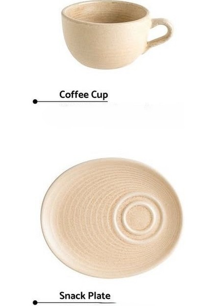 Premium Porcelain Ripple Kahve Fincanı Takımı 12PARÇA