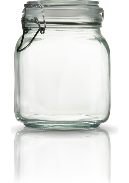 3'lü Korken Kare Kavanoz 1000 ml Vakumlu Kilitli Cam Saklama Kavanozu fiyatları