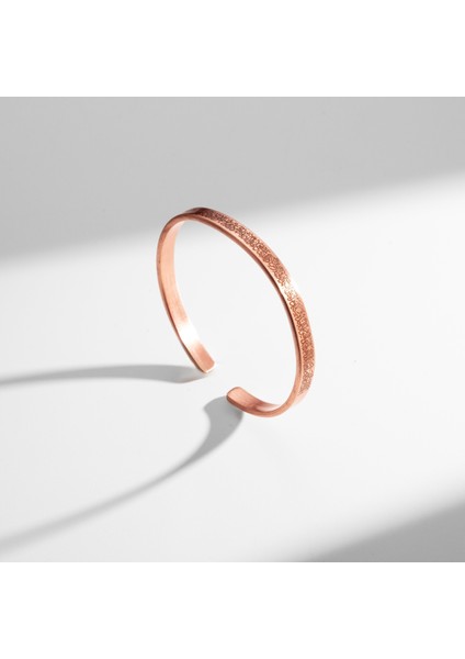 Ayetel Kürsi Yazılı Ince Bakır Bilezik