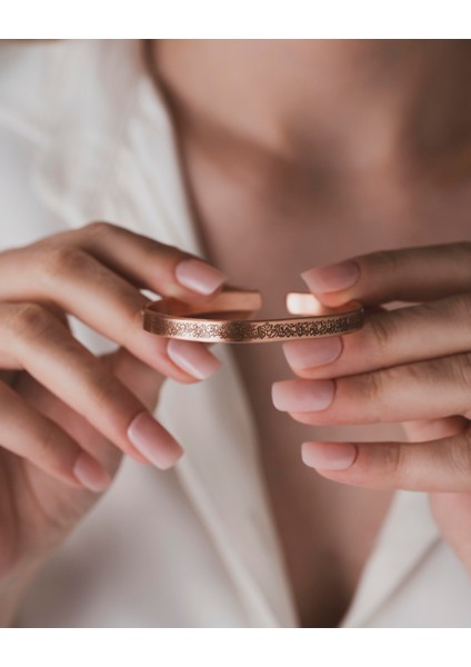 Ayetel Kürsi Yazılı Ince Bakır Bilezik modelleri